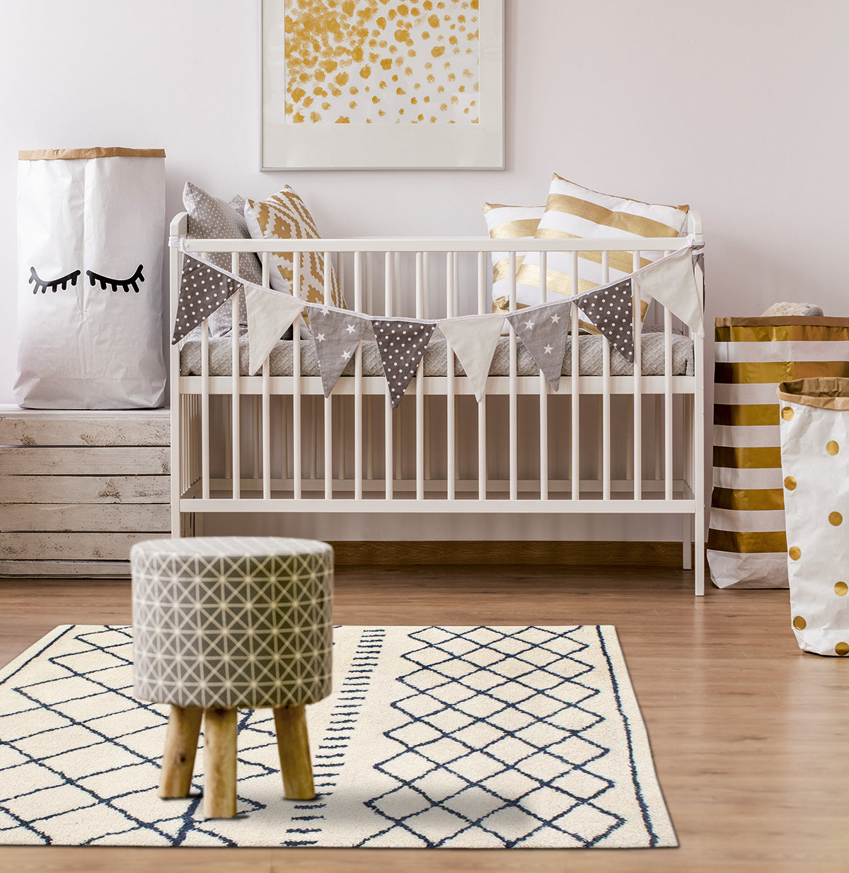 Organic Moroccan Wool + Cotton Shag Rug
