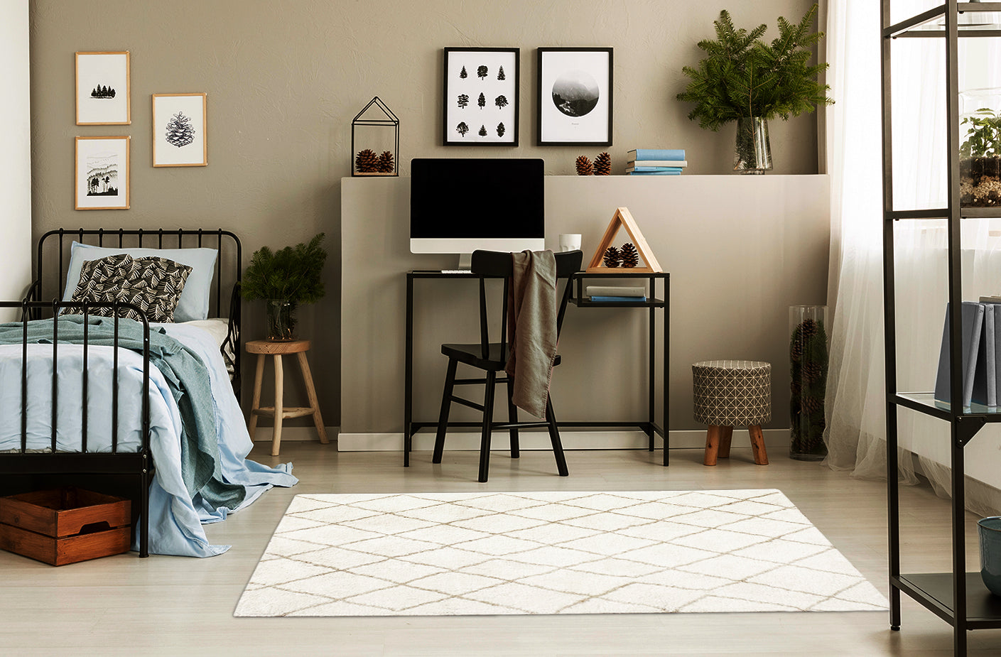 Organic Moroccan Wool + Cotton Shag Rug