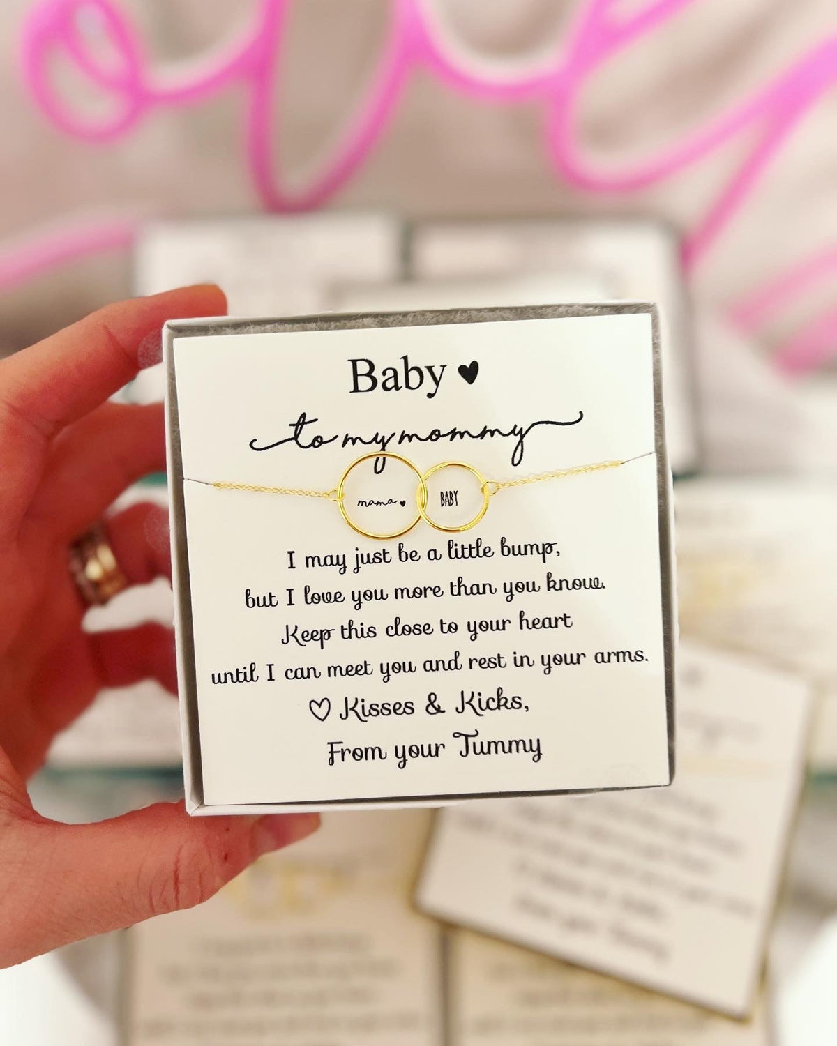 TOP SELLER! Non-Tarnish! New mom baby and me infinity necklace, Congratulations baby gift, pregnancy gift, baby shower & gender reveal gift! NON-Tarnish! 552 FIVE STAR REVIEWS!