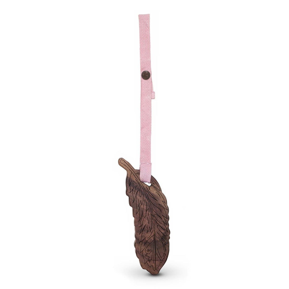 wood stroller toy | feather pink
