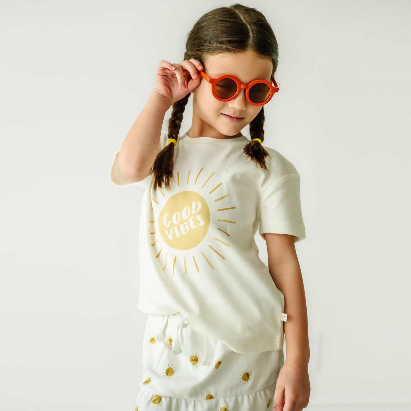 Organic Girls Tee and Skort Set - Sunshine