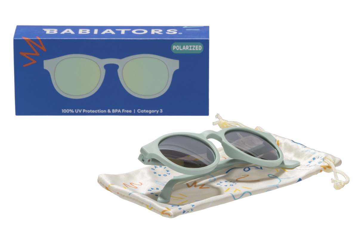 Babiators - Baby and Kids Polarized Keyhole Sunglasses: Seafoam Blue | Seafoam Mirrored Lens