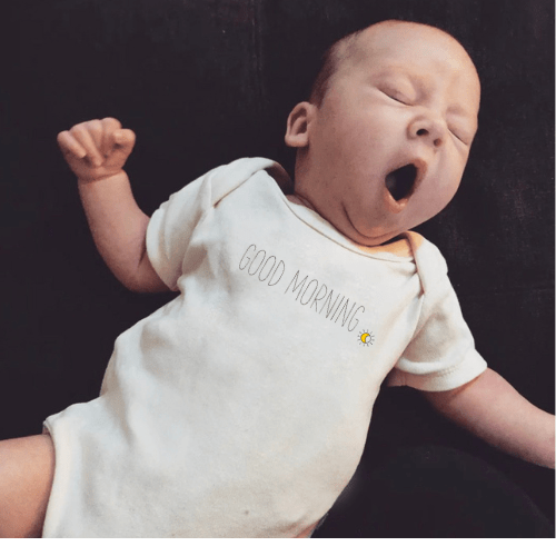 graphic bodysuit | good morning