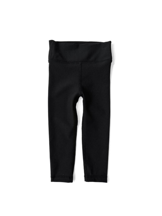 Athletic Ribbed Legging - Black