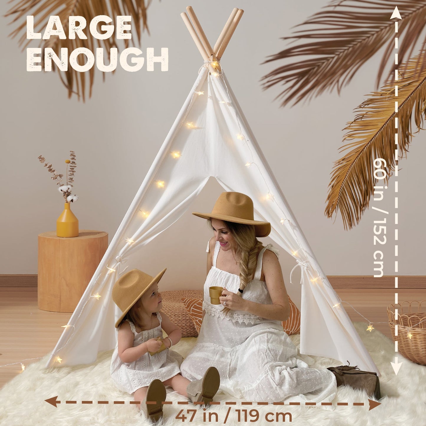 Tiny Land® Teepee for Kids with Mat