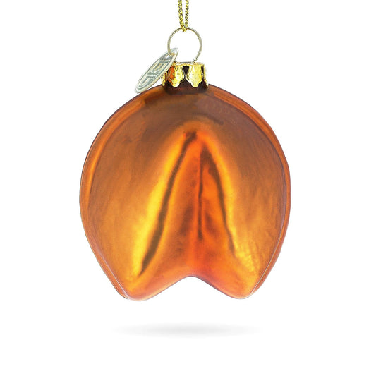 Fortune Cookie Delight Glass Christmas Ornament