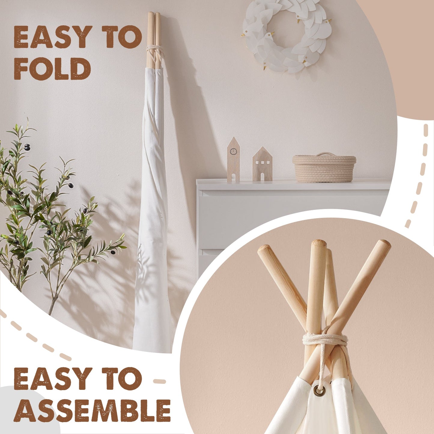 Tiny Land® Teepee for Kids with Mat