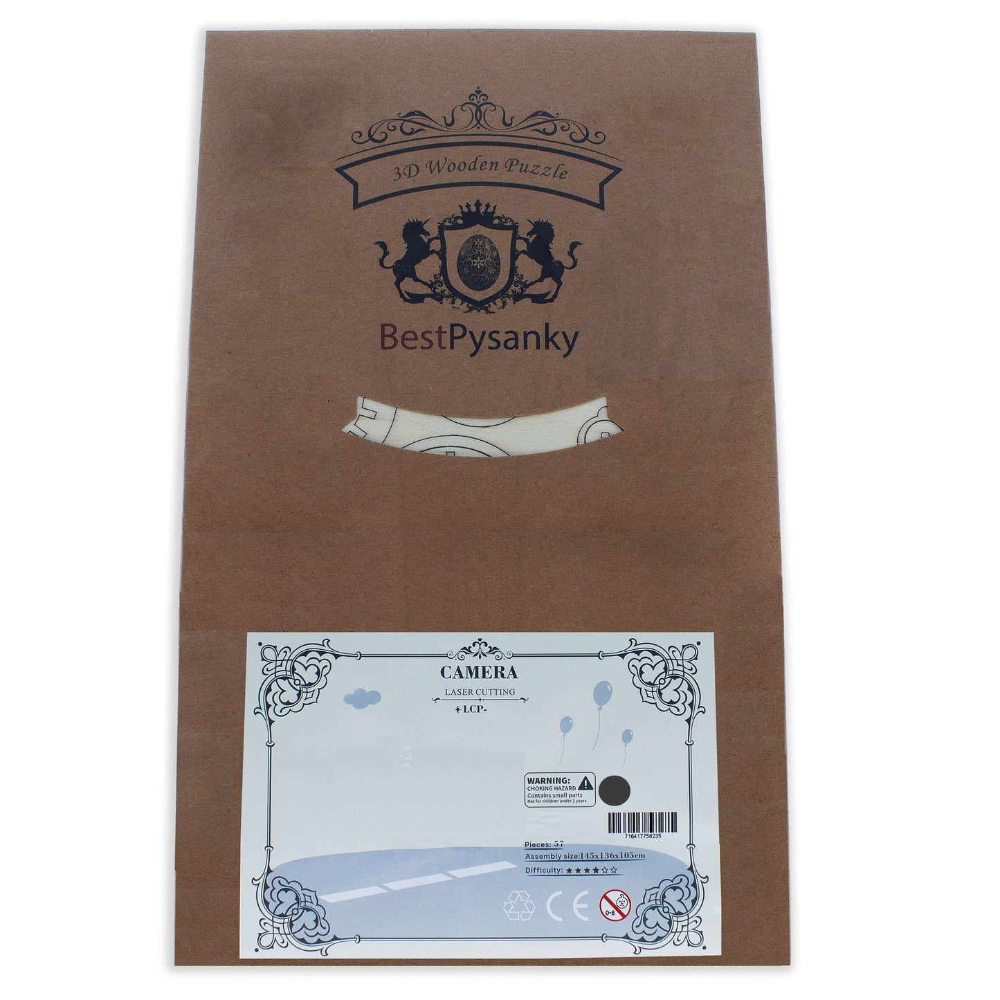 London Tower Bridge Model Kit - Wooden Laser-Cut 3D Puzzle (105 Pcs)