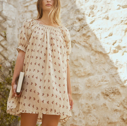 Rosie Mini Nightgown - Dusky Blue