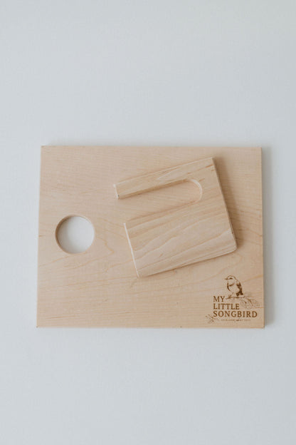 Children's Wooden Cutting Board Set with  Fruit Knife