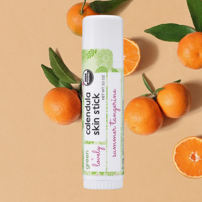 Summer Tangerine Calendula Skin Stick - Organic Lotion Moisture Stick - Travel Size