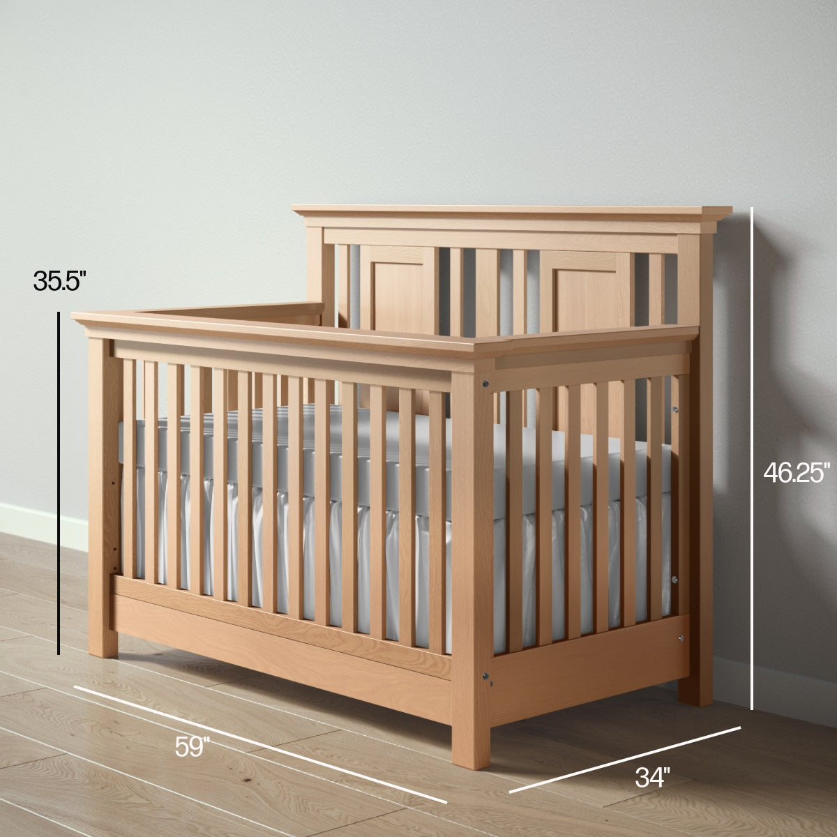 Karisma Convertible Crib | Open Panel