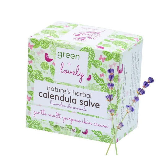 Nature's Herbal Calendula Salve, Lavender Chamomile - Eczema Cream - Multi-use Skin Cream, 2 oz