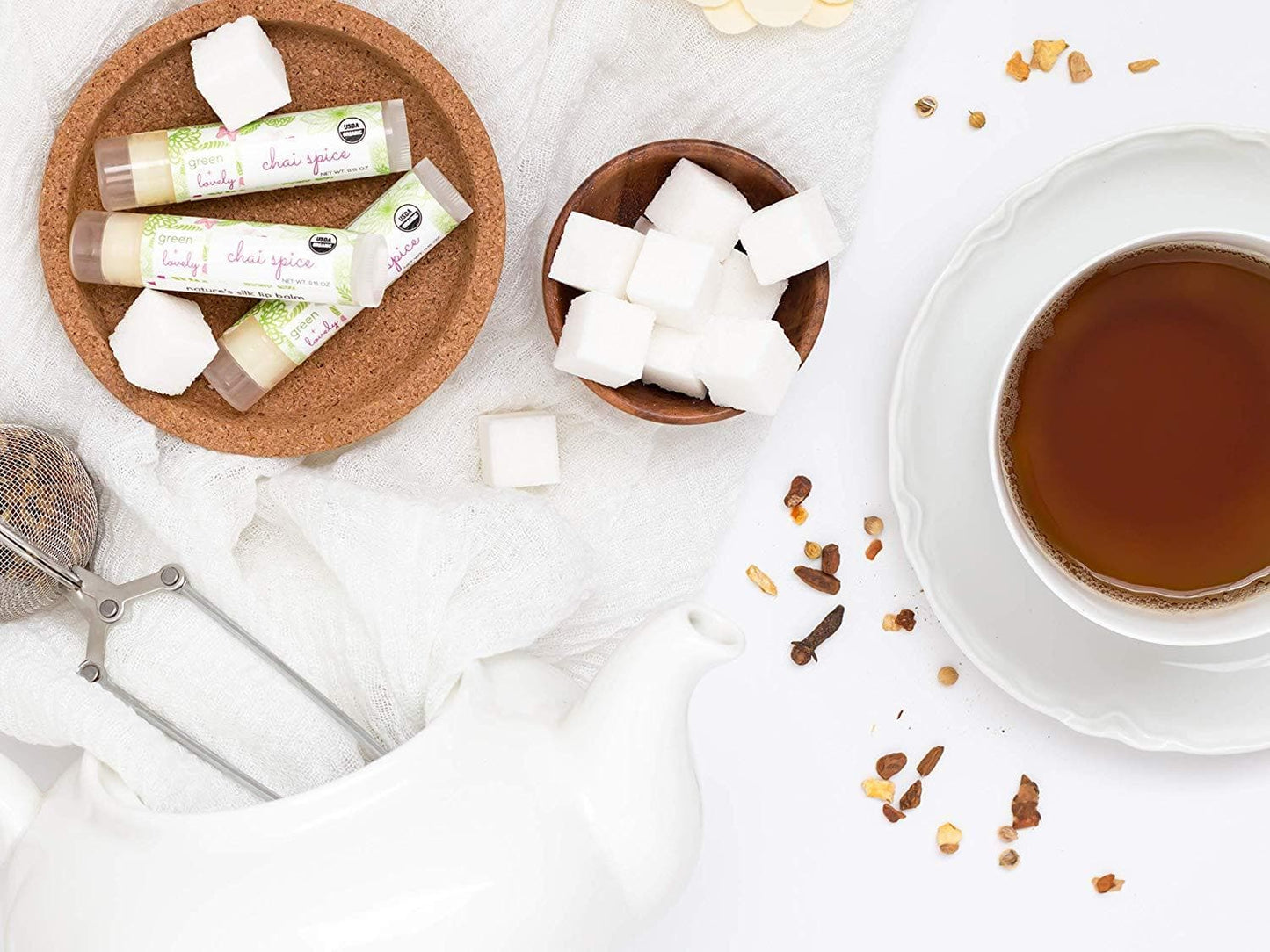 Chai Spice ///  Organic Lip Balm Butter for Intense Moisture - Beauty Gift