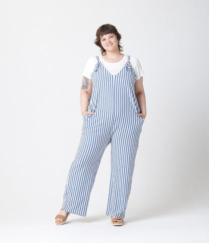 Remy Jumpsuit - Steel Blue Stripe