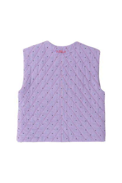 Reversible Quilted Kids Vest - Fuchsia Liberty Fabric