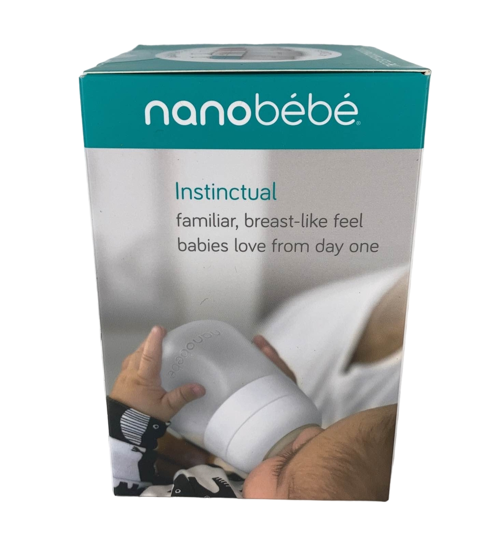 Nanobébé Flexy Silicone Baby Bottle, 5oz, Grey