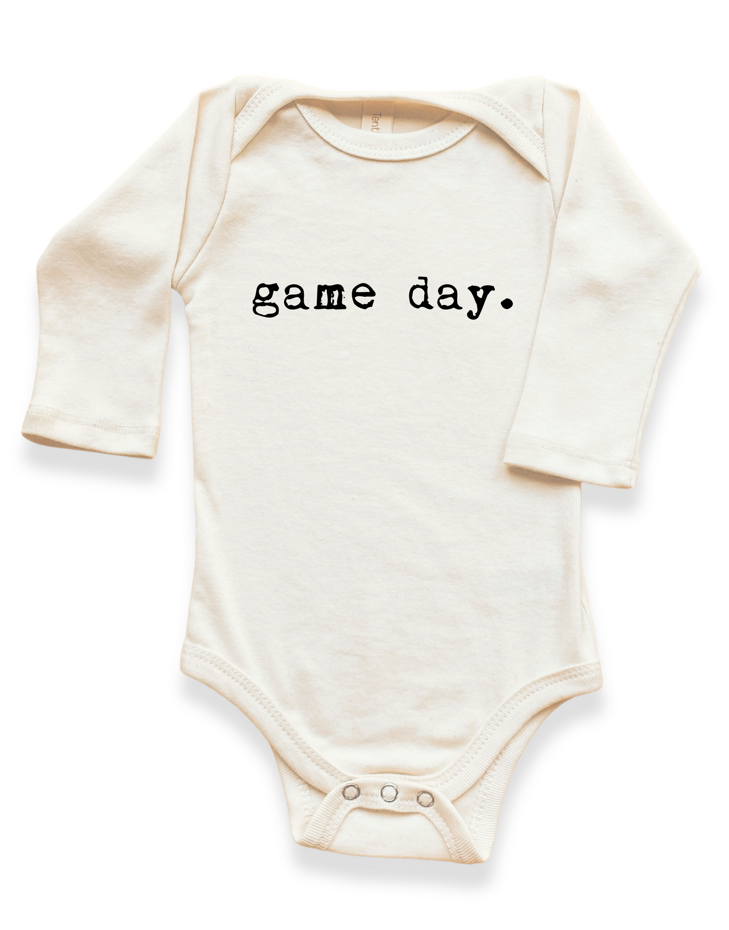 Baby Game Day Graphic Long Sleeve Organic Bodysuit