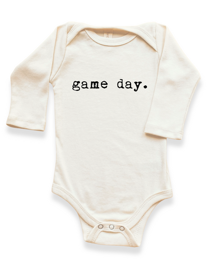 Baby Game Day Graphic Long Sleeve Organic Bodysuit
