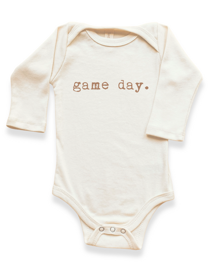 Baby Game Day Graphic Long Sleeve Organic Bodysuit