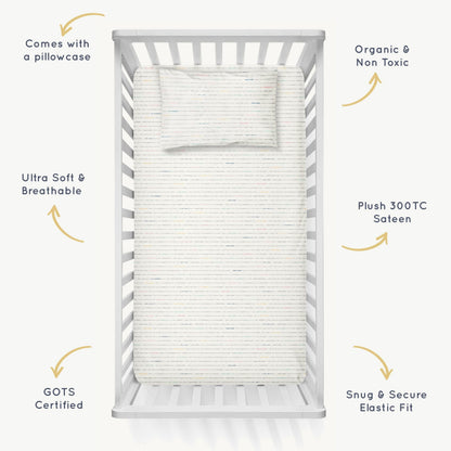 Organic Crib Sheet - Pebble Pop