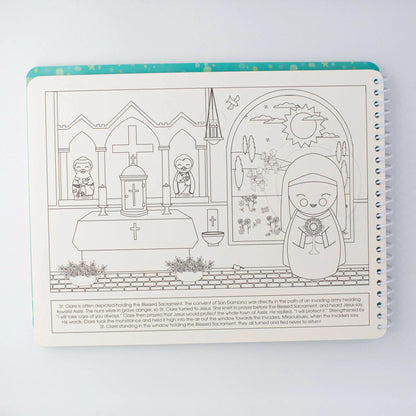 Saintly Scenes Book #3 - Reusable Sticker Scene and Coloring Book