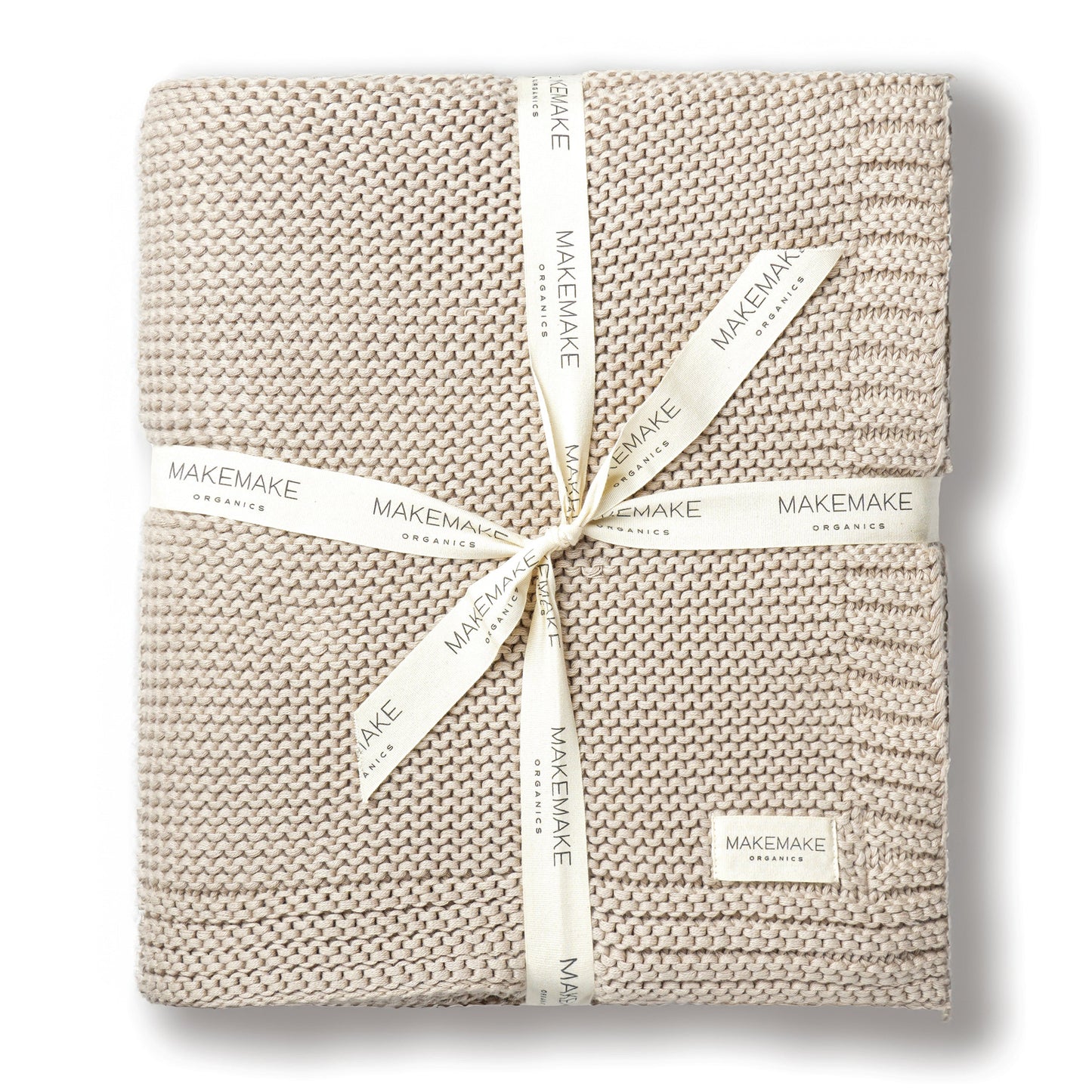 Organic Knit Throw Blanket - Beige