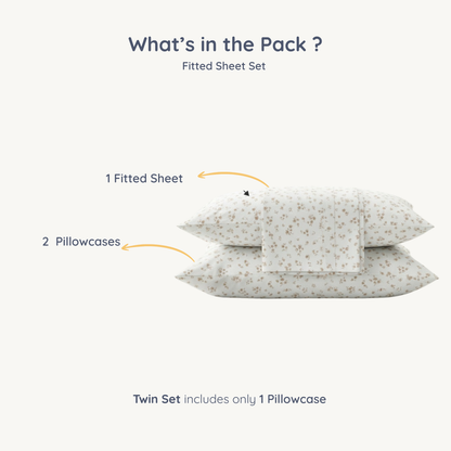 Organic Kids Fitted Sheet - Bloom