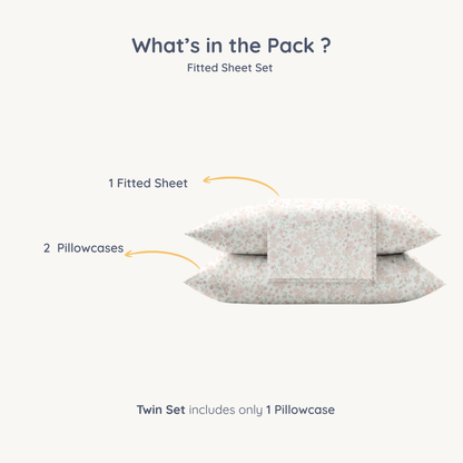 Organic Kids Fitted Sheet - Blossom