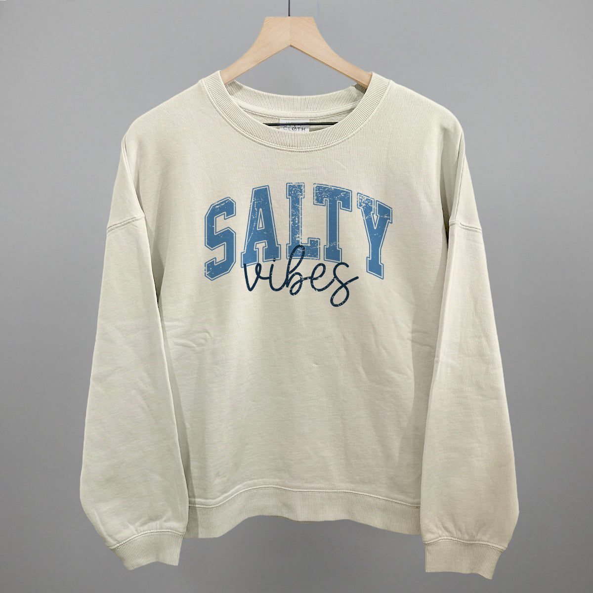 Salty Vibes Arch + Script Distressed