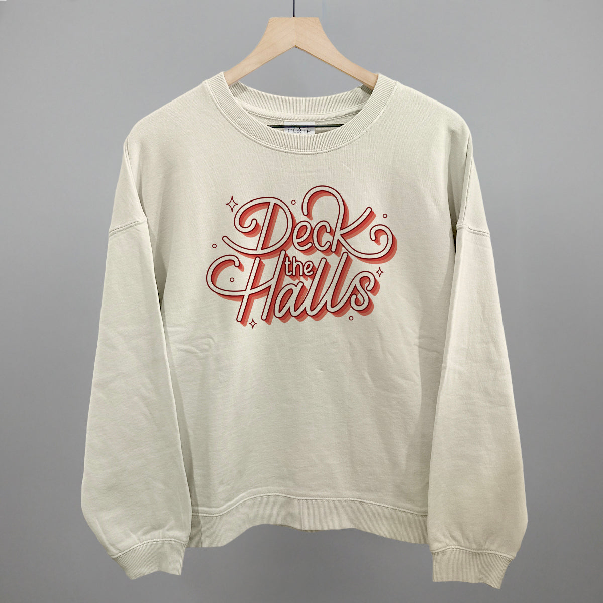 Deck The Halls Sparkle Script (Red)