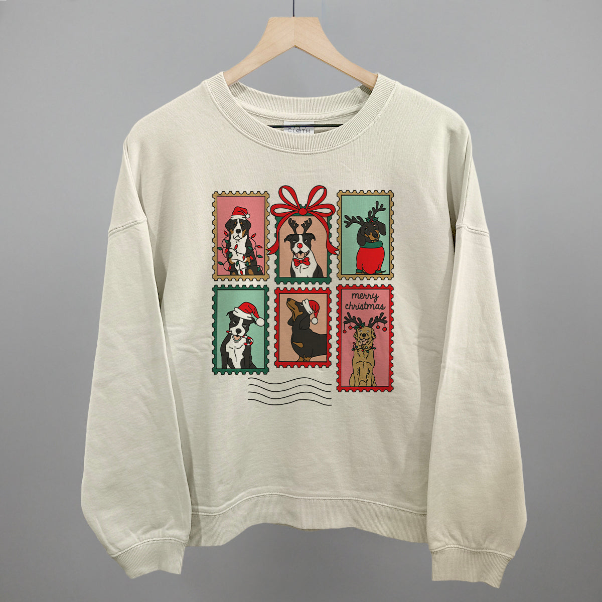 Dog Christmas Stamps Doodle