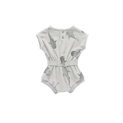 Baby Terry Romper - Heather Grey