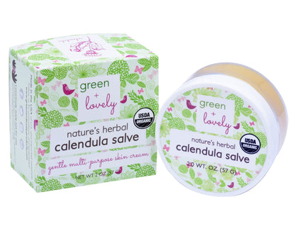 Nature's Herbal Calendula Salve, Organic - Eczema Cream - Multi-use Skin Cream, 2 oz