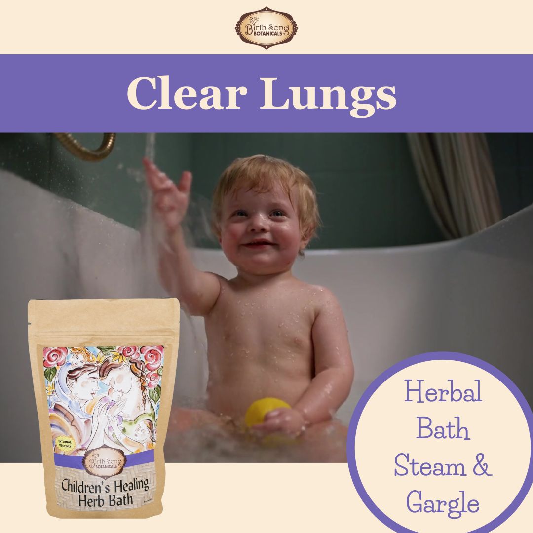 Children's Healing Herb Bath for Clear Lungs* 3 in 1- Bath, Steam, Gargle
