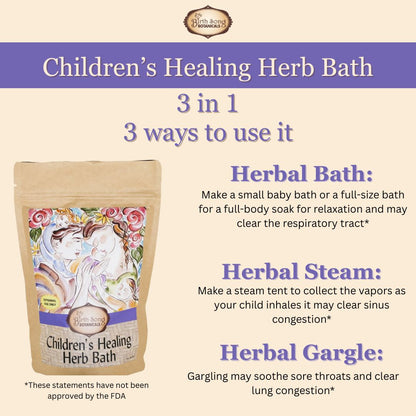 Children's Healing Herb Bath for Clear Lungs* 3 in 1- Bath, Steam, Gargle