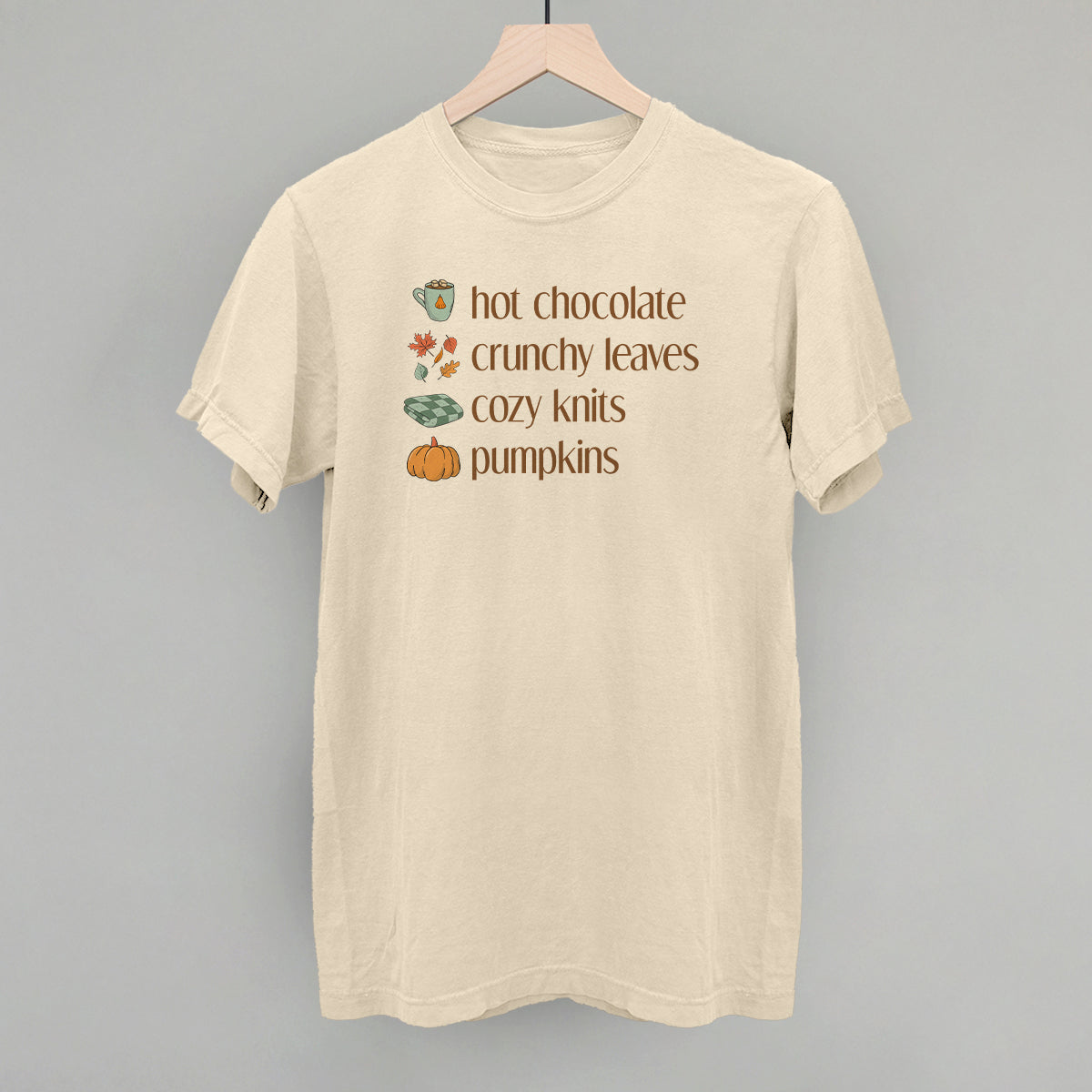 Hot Chocolate, Crunchy Leaves, Cozy Knits, Pumpkins