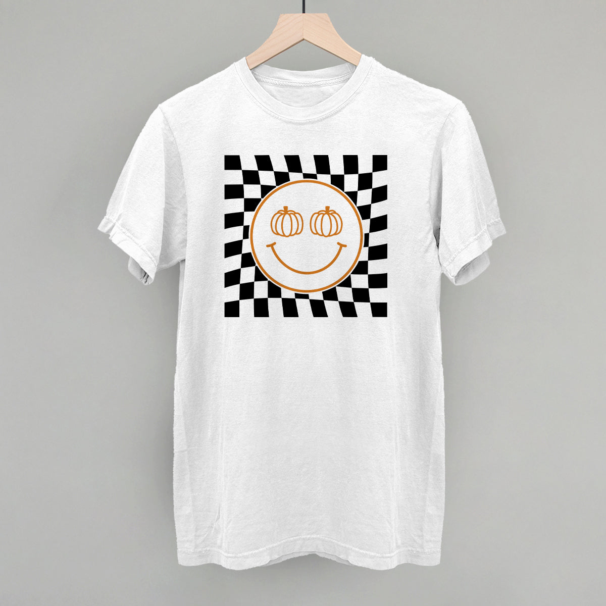 Pumpkin Smiley Face Checker