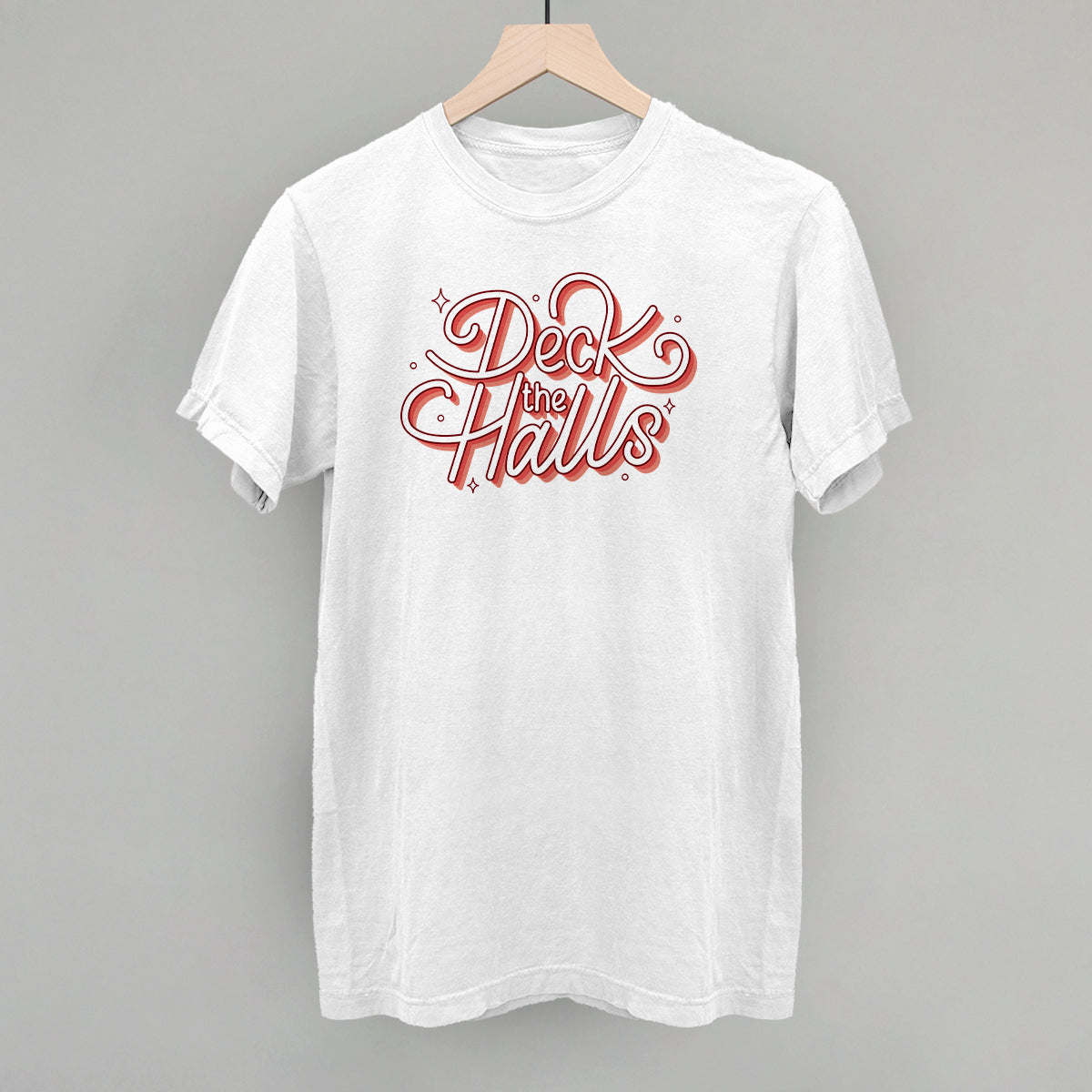 Deck The Halls Sparkle Script (Red)