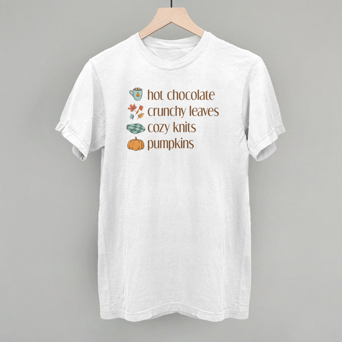 Hot Chocolate, Crunchy Leaves, Cozy Knits, Pumpkins