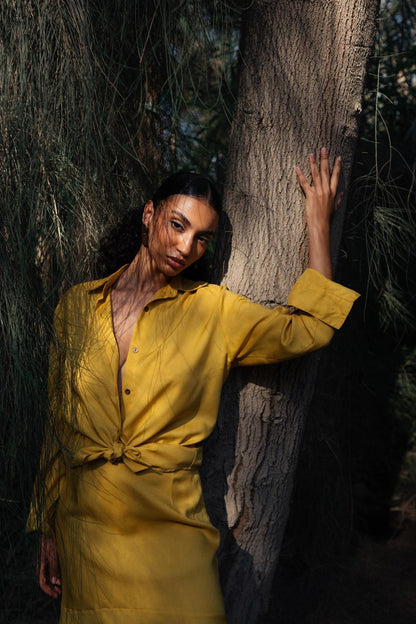 Tencel Button Up - Honey