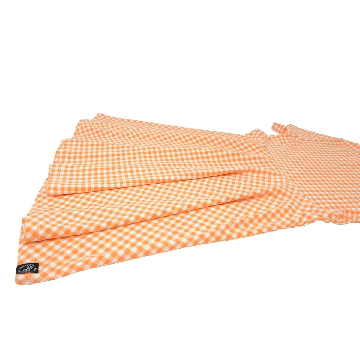 Swirly Girl Short Sleeve Dress - Gingham Orange – Gentle Nursery Shop