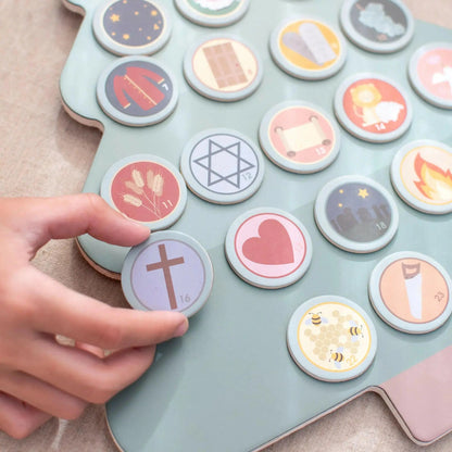 The Jesse Tree Wooden Magnet Set
