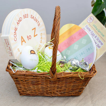 2025 Award Winner - Come and See: Saints A to Z - An Alphabet of Catholic Saints - shaped board book