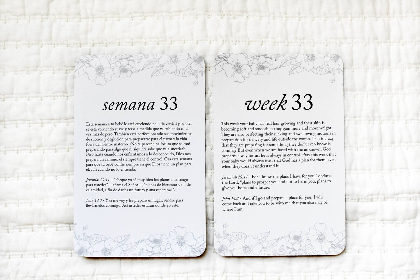 Spanish Pregnancy Prayer Cards
