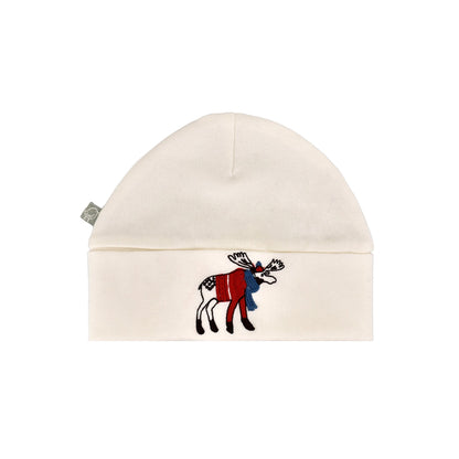 roll up hat | ivory moose embroidery