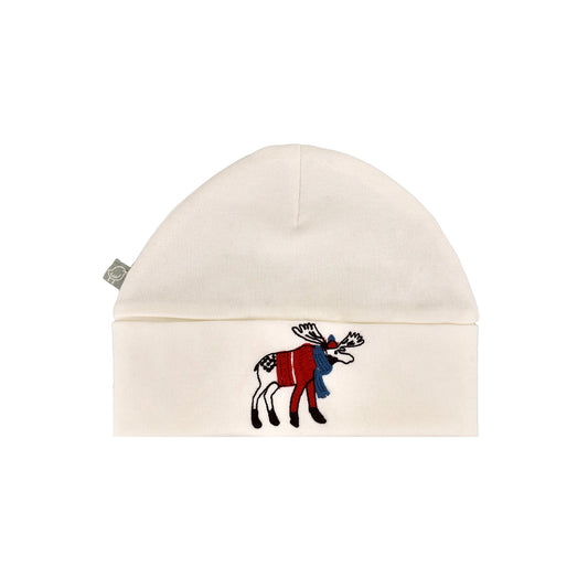 roll up hat | ivory moose embroidery