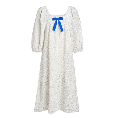 Cecilia Floral Dress - Royal Blue