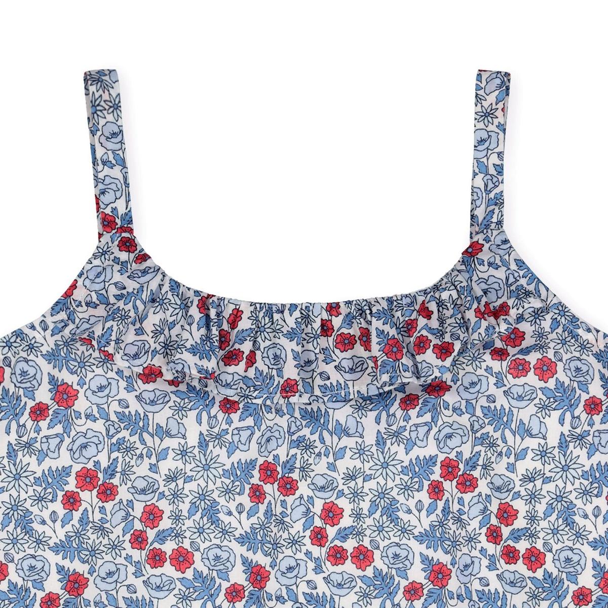 Baby Swing Tank Top - Red and Blue Ditsy Floral