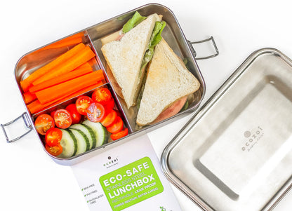 Stainless Steel Lunch Box, 3 Compartment Leak Proof, 50 Oz